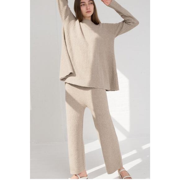 Lauren Manoogian New Miter Pants + Flare Pullover Cotton Pumice Taupe Sz 3 Large - Picture 12 of 16